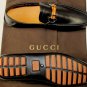 GUCCI SHOES $540 BLACK LOGO BAMBOO HORSE BIT ORNAMENTED VAMP DRIVER 7 40 NEW