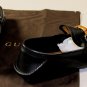 GUCCI SHOES $540 BLACK LOGO BAMBOO HORSE BIT ORNAMENTED VAMP DRIVER 7 40 NEW
