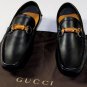 GUCCI SHOES $540 BLACK LOGO BAMBOO HORSE BIT ORNAMENTED VAMP DRIVER 7 40 NEW
