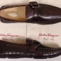 SALVATORE FERRAGAMO SHOES $595 HICKORY LOGO GANCINI ORNAMENTED DRIVER 8 41e NEW