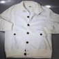 BORRELLI SWEATER $745 WHITE COMBED COTTON 8-BTN CARDIGAN MED 50e NEW