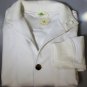 BORRELLI SWEATER $745 WHITE COMBED COTTON 8-BTN CARDIGAN MED 50e NEW