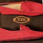 TOD'S SHOES $495 DARK ORANGE LOGO EMBOSSED PEBBLE SOLE DRIVERS 11.5 44.5  NEW