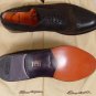 SANTONI SHOES $1080 DARK BROWN CAPTOE OXFORD HANDMADE DRESS SHOE 12 45e NEW
