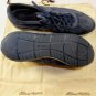 SANTONI SHOES $495 DARK BLUE SUEDE LOGO EMBOSSED STRIPE TRAINERS 10 43e NEW