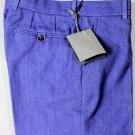 TOM FORD PANTS $1030 VIOLET BLUE COTTON TWILL BLEND FF 4-PKT SLACKS 34 50 NEW