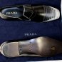 PRADA SHOES $850 BLACK CALF DISTRESSBLEACHED CAPTOE STITCHED LOAFER 11 44 NEW