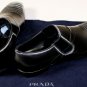 PRADA SHOES $850 BLACK CALF DISTRESSBLEACHED CAPTOE STITCHED LOAFER 11 44 NEW