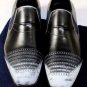 PRADA SHOES $850 BLACK CALF DISTRESSBLEACHED CAPTOE STITCHED LOAFER 11 44 NEW