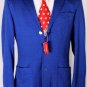 ISAIA JACKET $1195 BLUE 3-BTN COTTON/CASHMERE LIGHT SPORT COAT MED 50e NEW