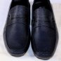 SALVATORE FERRAGAMO SHOES $545 NAVY LOGO EMBOSS PENNY VAMP DRIVER 8.5 41.5e NEW