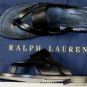 RALPH LAUREN SHOES $425 BLACK LEATHER MULTI-STRAP THONG SANDALS 8 41e NEW