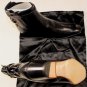 YVES SAINT LAURENT $1295 BLACK CALF BACK LACE BUCKLED CUBAN HEEL BOOT 11 44 NEW