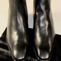 YVES SAINT LAURENT $1295 BLACK CALF BACK LACE BUCKLED CUBAN HEEL BOOT 11 44 NEW
