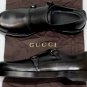 GUCCI SHOES $990 BLACK BRUSHED CALF GOODYEAR WELT STACK SOLE MONKSTRAP 13 46 NEW