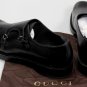 GUCCI SHOES $990 BLACK BRUSHED CALF GOODYEAR WELT STACK SOLE MONKSTRAP 13 46 NEW