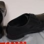 PRADA SPORT SHOES $545 BLACK ICONIC LOGO SOLE LACE UP OLD NATURAL 9.5 42.5e NEW