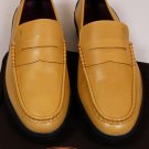 TOD'S SHOES $545 BEIGE LOGO VAMP CALFSKIN PEBBLE SOLE WINTER LOAFER 11 44e NEW