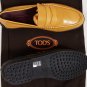 TOD'S SHOES $545 BEIGE LOGO VAMP CALFSKIN PEBBLE SOLE WINTER LOAFER 11 44e NEW