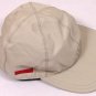 PRADA HAT $295 KHAKI PRADA LOGO SIDE STRIP ORNAMENTED TECHNO BALL CAP MED NEW