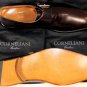 CORNELIANI SHOES $745 DARK BROWN BUCKLED MONK HANDMADE DRESS SHOES 10.5 43.5 NEW