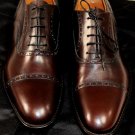 CORNELIANI SHOES $695 DARK BROWN CAPTOE OXFORD HANDMADE DRESS SHOES 10 43e NEW