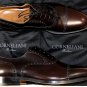 CORNELIANI SHOES $695 DARK BROWN CAPTOE OXFORD HANDMADE DRESS SHOES 10 43e NEW