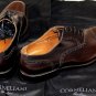 CORNELIANI SHOES $695 DARK BROWN CAPTOE OXFORD HANDMADE DRESS SHOES 10 43e NEW
