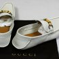 GUCCI SHOES $545 IVORY LOGO BAMBOO HORSE BIT ORNAMENTED VAMP DRIVER 9 42 NEW