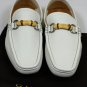 GUCCI SHOES $545 IVORY LOGO BAMBOO HORSE BIT ORNAMENTED VAMP DRIVER 9 42 NEW