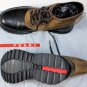 PRADA SPORT SHOES $590 BLACK/BROWN LEATHER/SUEDE LOGO EMBOSSED BOOTS 9 42.5e NEW