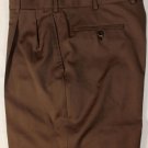 BRIONI PANTS $840 DARK BROWN SUPERFINE WOOL CANNES HANDMADE SLACKS 32 48e NEW