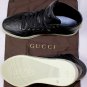 GUCCI SHOES $645 BLACK GUCCISSIMA EMBOSSED LOGO HITOP TRAINER 11.5 44.5e NEW