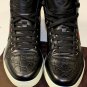 GUCCI SHOES $645 BLACK GUCCISSIMA EMBOSSED LOGO HITOP TRAINER 11.5 44.5e NEW