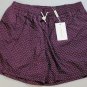 FERRAGAMO SWIMSUIT $355 MERLOT LOGO GANCINI PRINT LOGO ORNAMENT TRUNKS XL 54 NEW