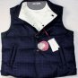 LUCIANO BARBERA VEST $980 NAVY WOOL QUILTED GOOSE DOWN 6-BTN GILET XXL 56e NEW