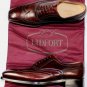LIDFORT SHOES $990 DK BROWN CALF BURNISHED WINGTIP HANDMADE OXFORD 8.5 41.5 NEW