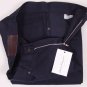 FERRAGAMO JEANS $385 NAVY BLUE LOGO EMBOSSED RIVET 5PKT FIT LEG DENIM 33 48e NEW