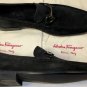 SALVATORE FERRAGAMO SHOES $565 BLACK LOGO GANCINI VAMP LOAFERS 10.5 43.5e NEW