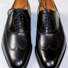 J.M. WESTON SHOES $995 BLACK CALFSKIN WINGTIP HANDMADE BOXCALF OXFORD 10 43 NEW