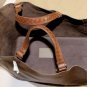 BOTTEGA VENETA EDOARDO BAG $2850 DK BROWN CALFSKIN STRIPED DEGRADE TOTE BAG NEW