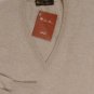 LORO PIANA SWEATER $1080 MALT BROWN 100%CASHMERE V-NECK JUMPER XXL 56 NEW