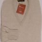 LORO PIANA SWEATER $1080 MALT BROWN 100%CASHMERE V-NECK JUMPER XXL 56 NEW