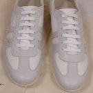 SALVATORE FERRAGAMO SHOES $465 WHITE/BLACK LOGO DRAGON TRAINERS 11.5 44.5e NEW