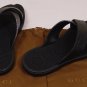 GUCCI SHOES $395 BLACK LOGO GUCCISSIMA CROSS STRAP SANDALS 8 41e NEW