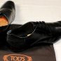 TOD'S SHOES $575 BLACK LOGO EMBOSSED TOE ORNAMENTED PEBBLE SOLE DERBY 11 44e NEW