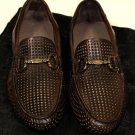 DOLCE & GABBANA SHOES $650 BROWN LOGO COPPER HORSEBIT VAMP DRIVER 9 42e NEW