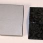 ALEXANDER McQUEEN WALLET $345 BLACK PATENT LASER ETCH SKULL GARDEN CC WALLET NEW