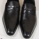 BALLY SHOES $545 BLACK POINTED BIKE TOE BINETT PENNY LOAFERS 12 45e NEW