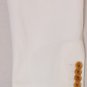 ETRO COAT $1645 WHITE w/SATIN TRIM 2-BTN LOGO COTTON DINNER JACKET 40R 50e NEW